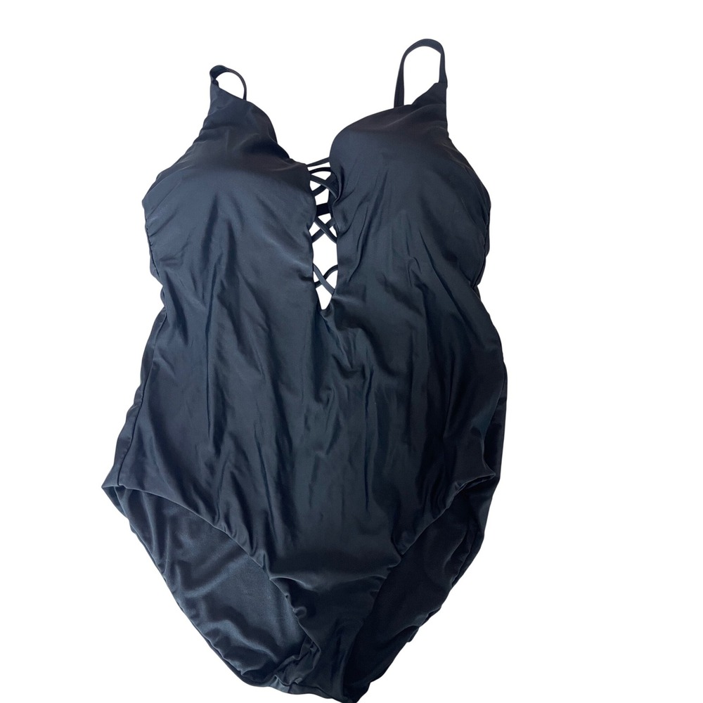 BCA Black One Piece Swimsuit Women's Size 1X